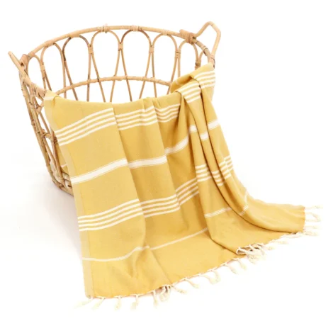 Turkish Cotton Towel Mustard Yellow 100x180 cm